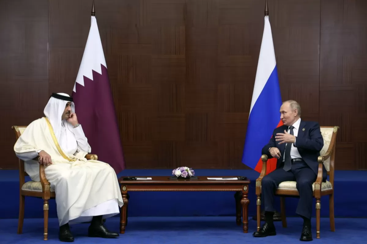 Putin și emirul Qatarului, întâlnire la Moscova
