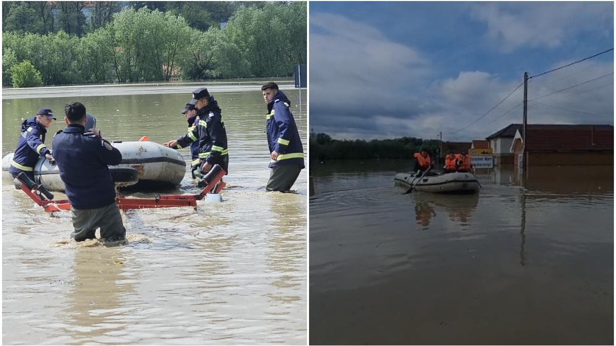 Sunt localități întregi unde nu se mai poate circula decât cu barca. Alertele de cod roșu de inundații au fost prelungite