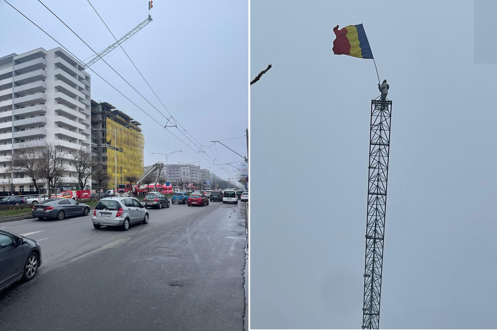 Un important bulevard din Capitală, blocat din nou de un protestatar