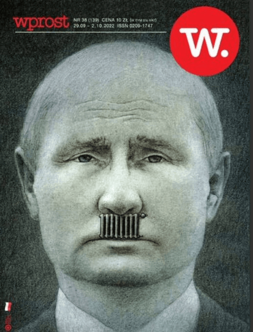 Vladimir Putin și criza din energie: Cum îl ilustrează o revistă din Polonia pe liderul de la Kremlin