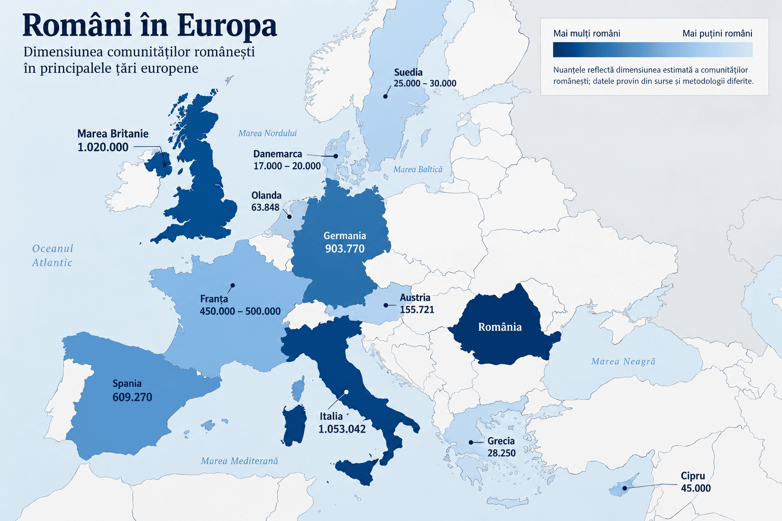 Peste 5 milioane de români trăiesc în Europa, iar emigrația atinge un nivel record