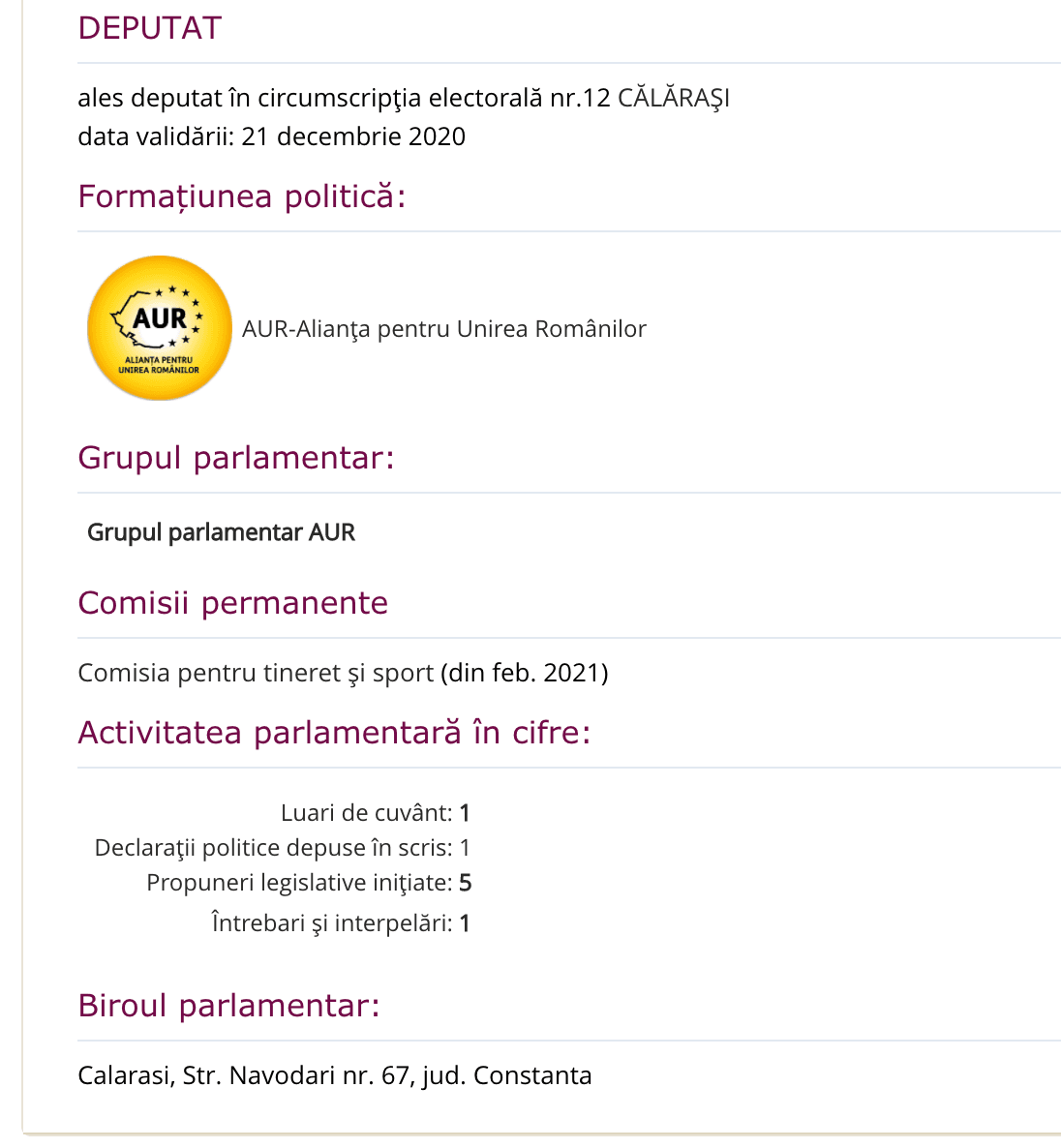Deputatul BALABASCIUC de la AUR a modificat geografia! Călărașiul, mutat în Constanța