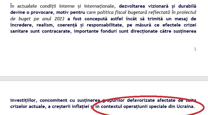 ”Operațiune specială”, termenul folosit de Rusia pentru a masca invadarea Ucrainei, utilizat într-un document oficial al Ministerului Finanțelor