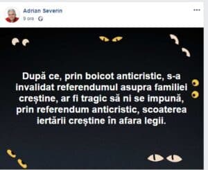 DELIRUL unui politician care a făcut închisoare: ”Referendum anticristic”
