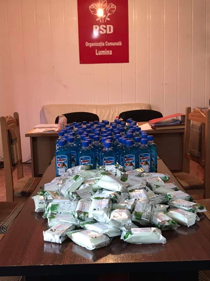 O organizație PSD a golit magazinele de săpun și farmaciile de spirt