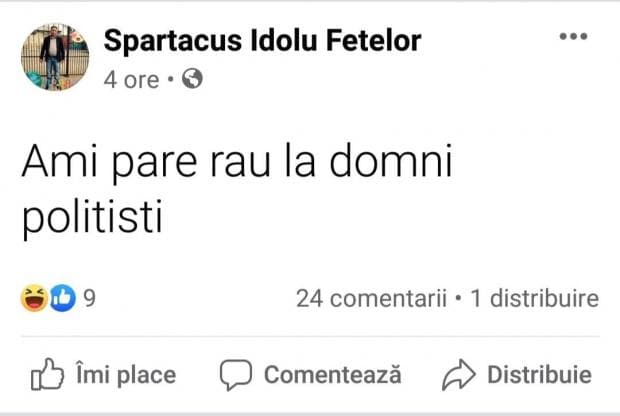 Spartacus, ”eroul” din Rahova, are cuvântul: ”Ami pare rau la domni politisti”