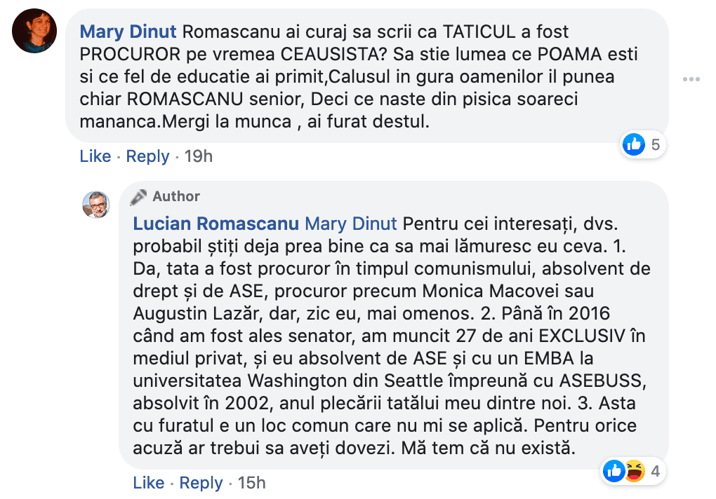 ROMAȘCANU de la PSD a recunoscut: „Tatăl meu a fost procuror, dar mai omenos decât Augustin Lazăr”