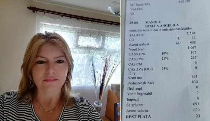 VICTORIE pentru croitoreasa care a publicat ”fluturașul” de salariu cu 23 de lei