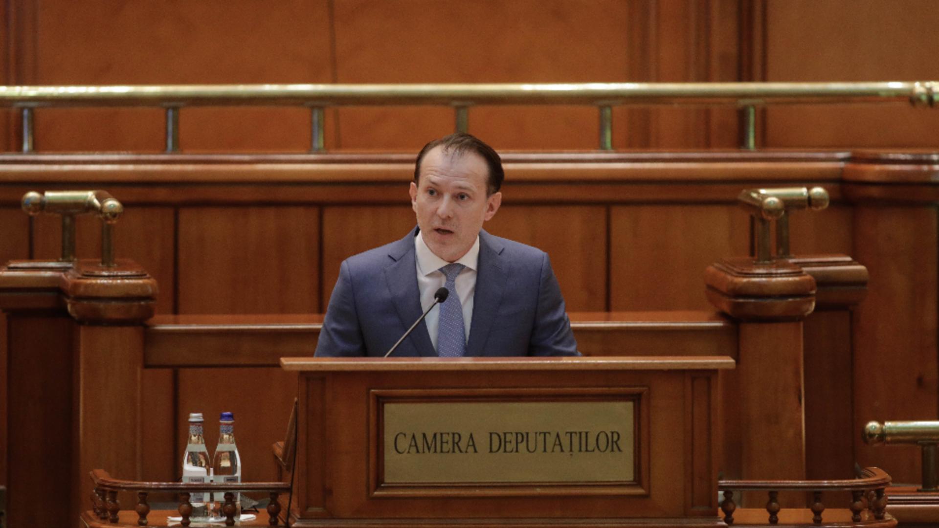 Florin Cîțu, în ședința solemnă a Parlamentului: „Onorată instanță”