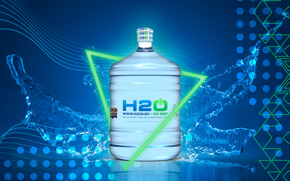 Compania romaneasca de livrare apa H2On foloseste bidoane din policarbonat sau tritan, nu din PET, material cu potential cancerigen