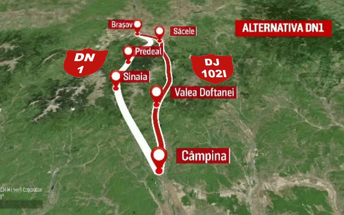 Se modernizează ruta alternativă de transport între București și Brașov, prin Valea Doftanei