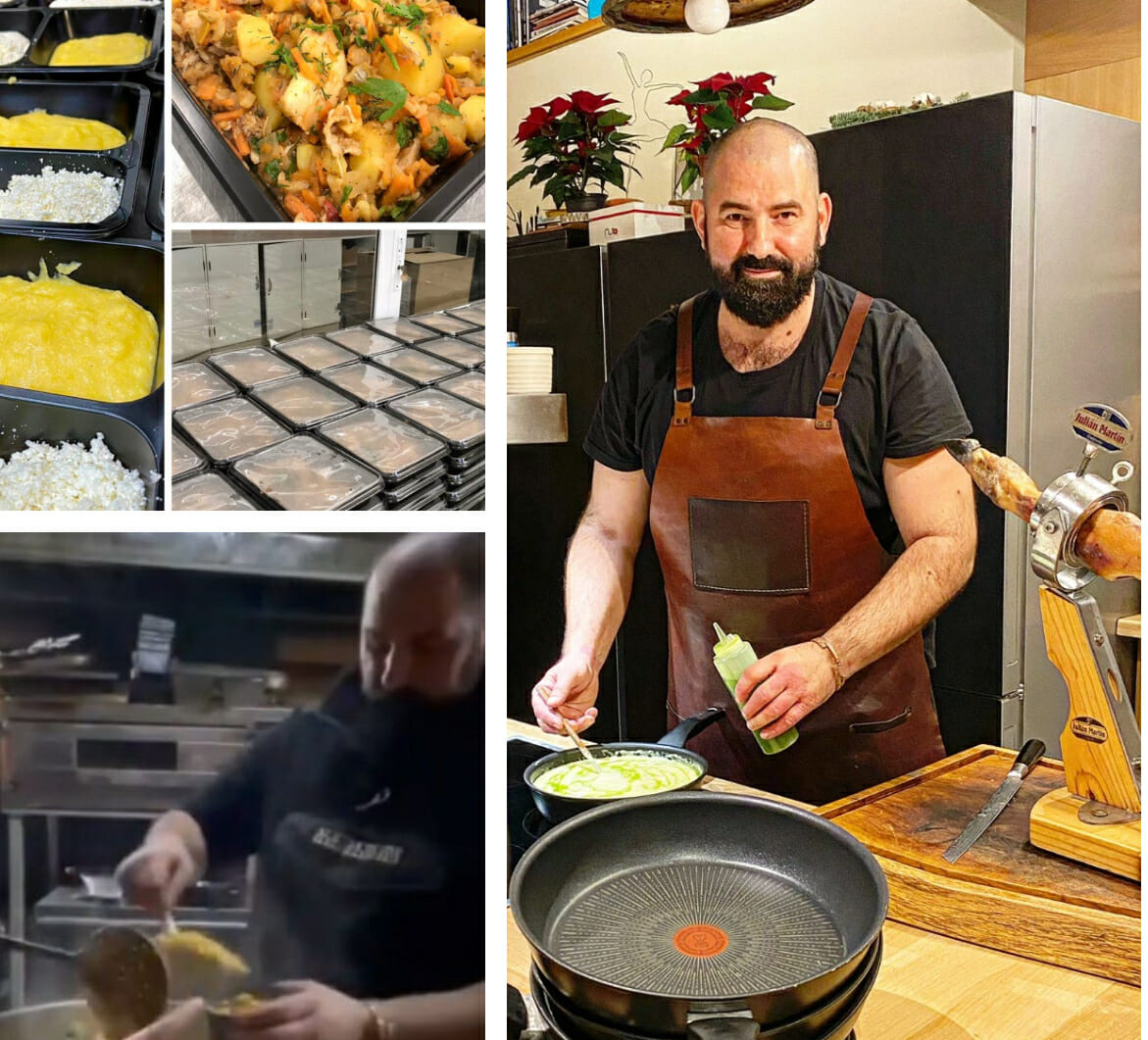 Adi Hădean gătește non stop pentru refugiați în Vama Sighet: ”Am livrat 45.000 de porții de la izbucnirea războiului”