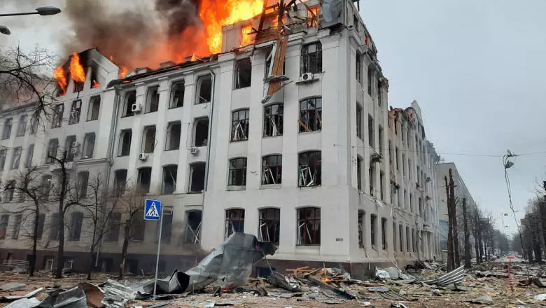 Consulat al unui stat NATO, lovit de ruși la Harkov