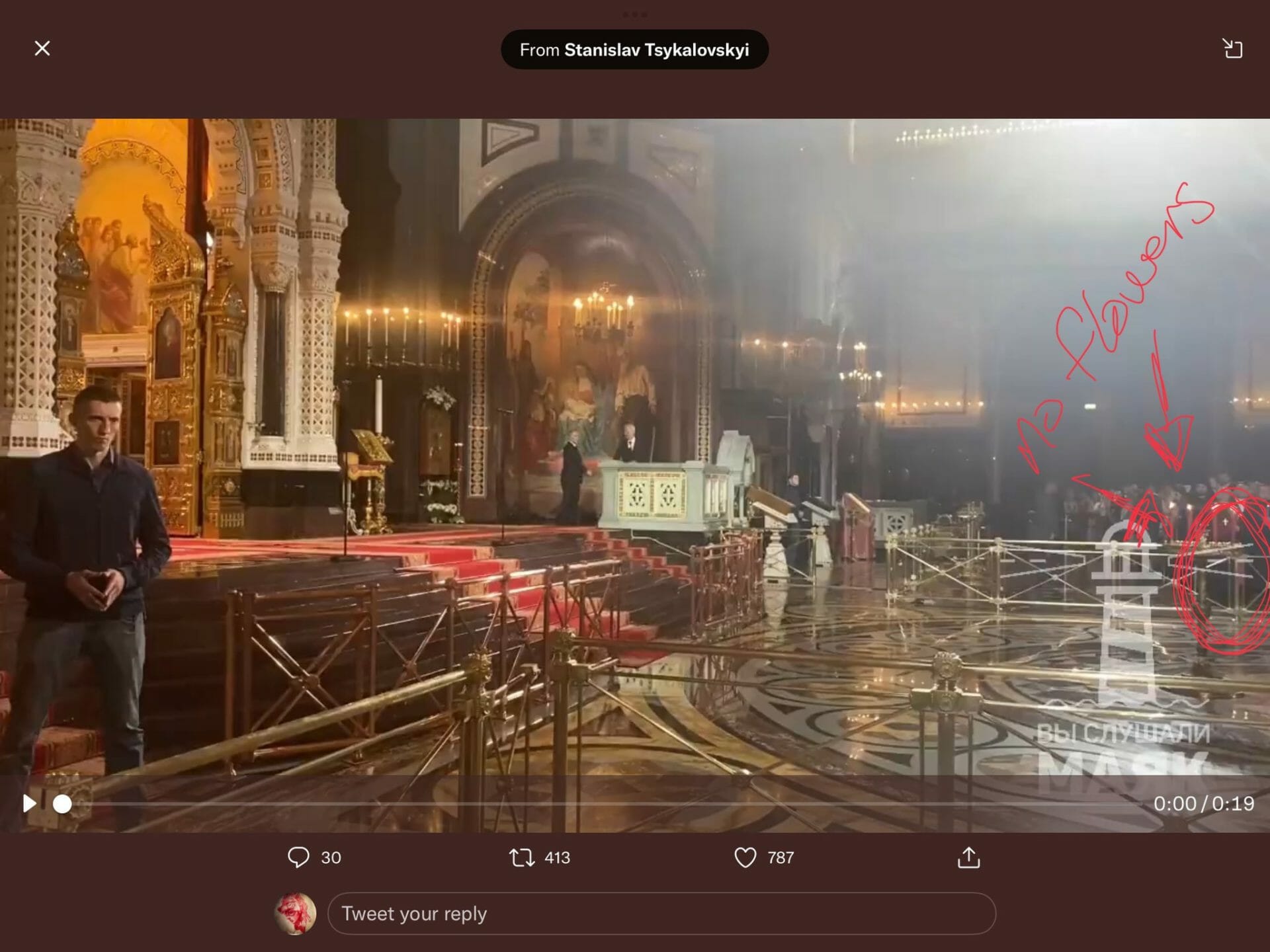 Imaginile cu PUTIN la slujba de Înviere se pare că au fost filmate înainte VIDEO
