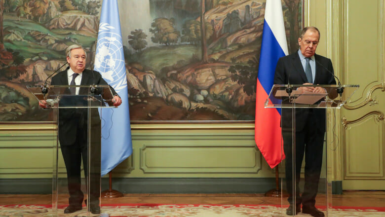 Șeful ONU l-a enervat pe Lavrov: „Operațiunea specială” e o invazie