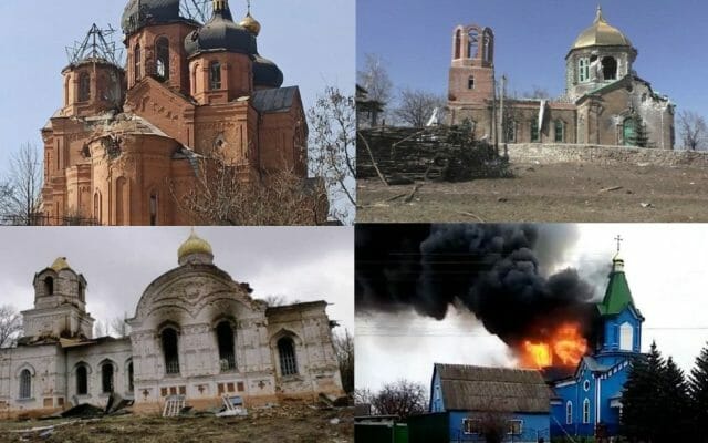 Așa arată bisericile distruse de ruși în Ucraina FOTO