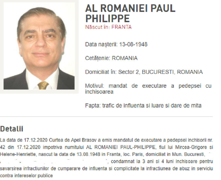 Prinţul Paul al României a fost prins la Paris