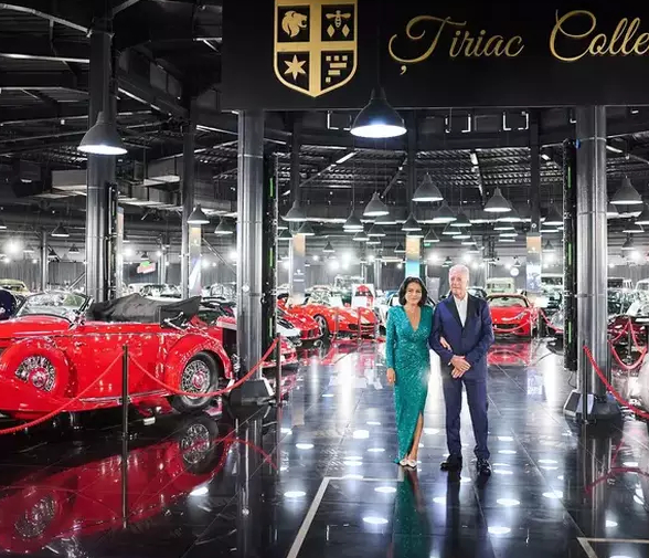 Moștenitorul imperiului Ferrari, Piero Ferarri, uimit de colecția de mașini a lui Țiriac