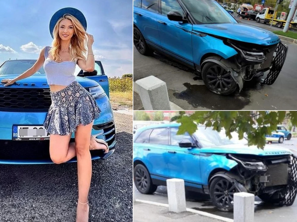 SUV-ul de 70.000 de euro al Andreei Bălan, avariat de un șofer ucrainean! ”A trecut pe roșu”