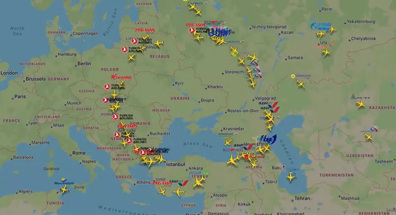 IMAGINEA ZILEI: Zborurile internaționale cu plecare din Rusia, după ce Putin a anunțat mobilizarea parțială a rezerviștilor