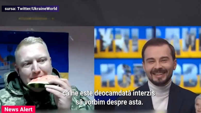Gestul amuzant prin care un oficial ucrainean le-a oferit telespectatorilor un indiciu despre o informație confidențială