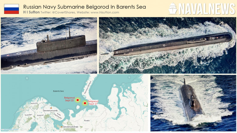 Submarinul nuclear rusesc Belgorod a fost găsit. Imagini din satelit cu locul unde se află acum