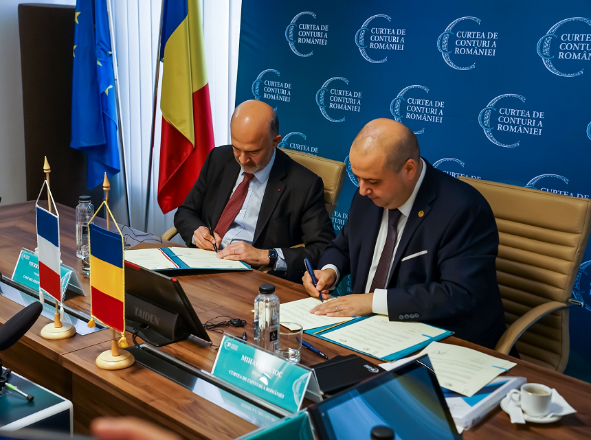 Memorandum de Înţelegere între Curtea de Conturi a României şi Curtea de Conturi a Franţei. Cele două instituţii se angajează în schimburi de experienţă pentru îmbunătăţirea metodelor de audit public extern şi pentru formarea auditorilor – FOTO