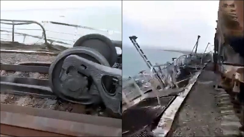 Cât de mari sunt pagubele pe calea ferată de pe Podul Kerci după explozia de sâmbătă VIDEO