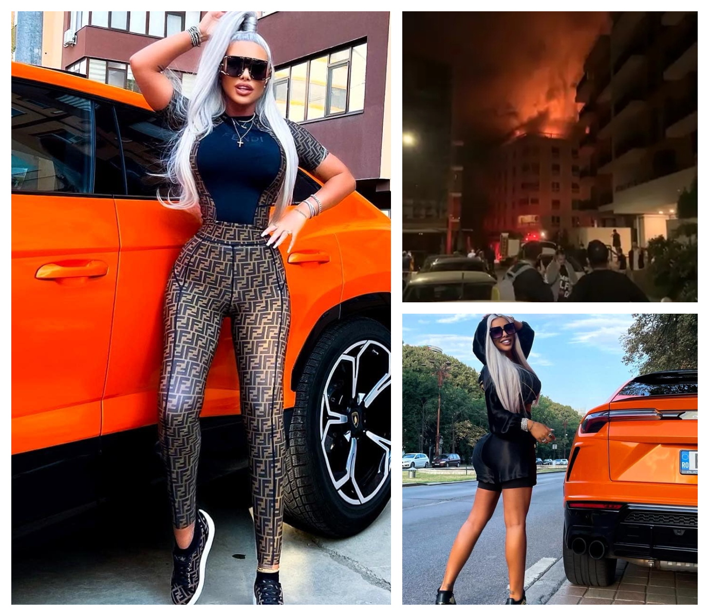 Loredana Chivu și-a salvat Lamborghini-ul de 380.000 de euro din incendiul izbucnit în Cartierul Francez. Precedenta mașină i-a fost incendiată!