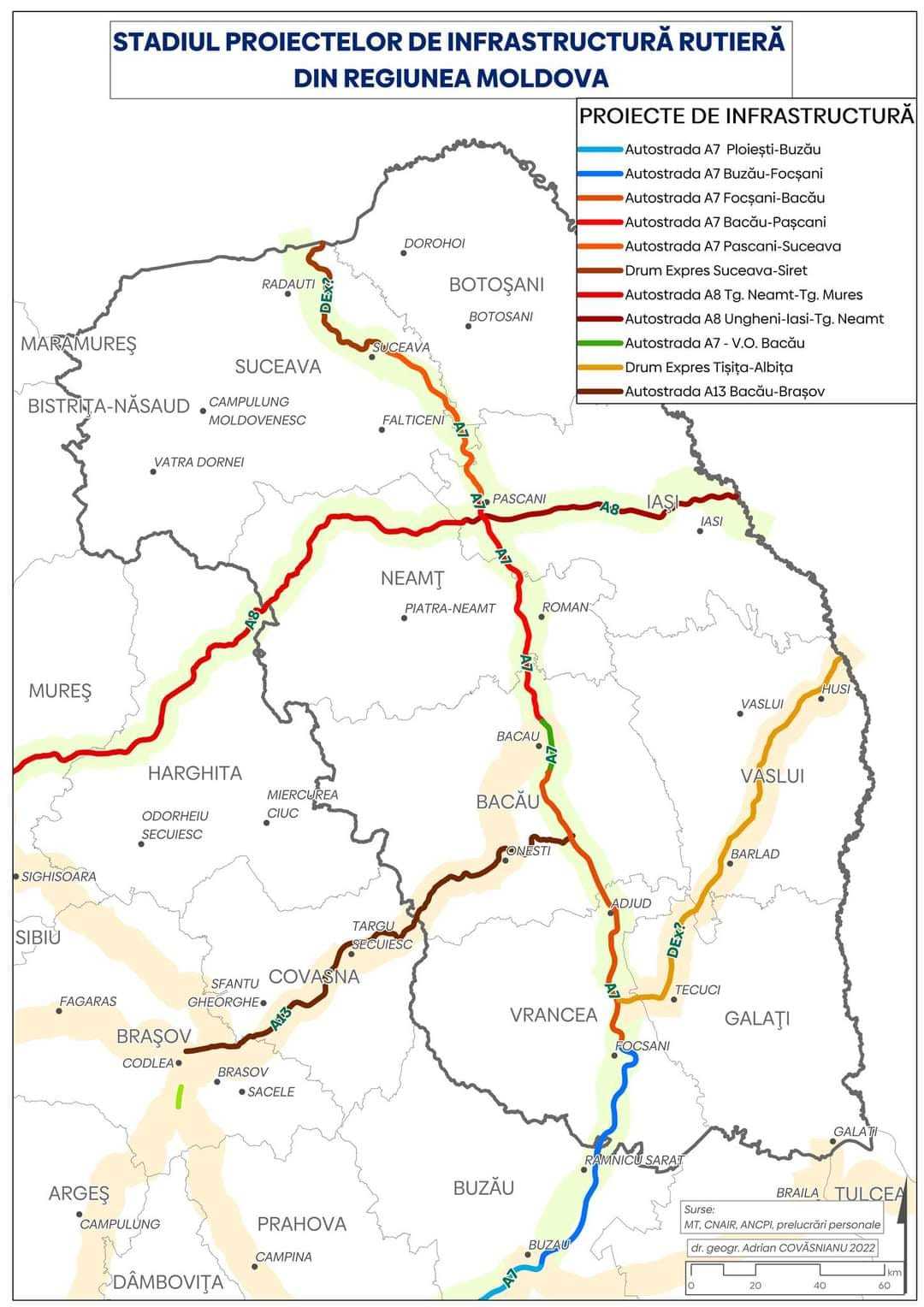 Traseul autostrăzii Târgu Neamţ – Iaşi – Ungheni, în consultare publică timp de o săptămână pe site-ul CNAIR