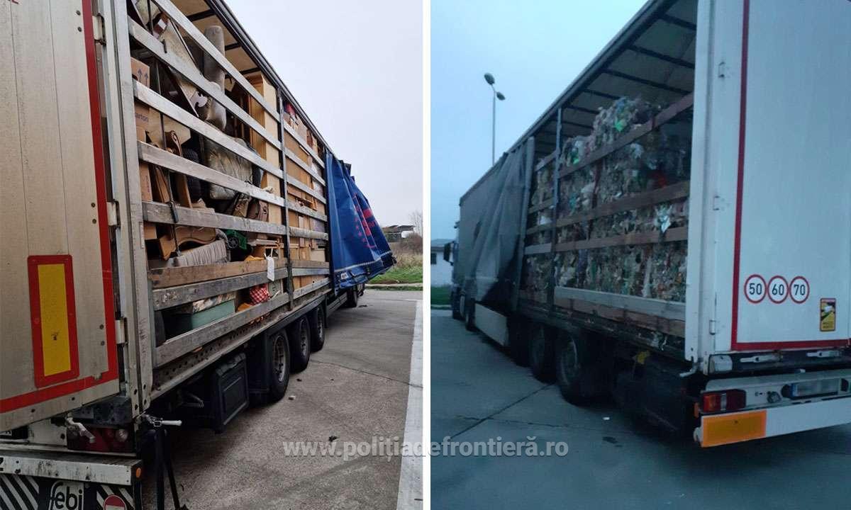 Poliţia de Frontieră: Peste 34 tone de deşeuri, oprite la intrarea în ţară