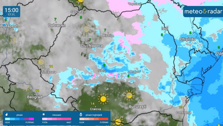 Un ciclon polar vine peste România. Vremea se răcește și încep ninsorile