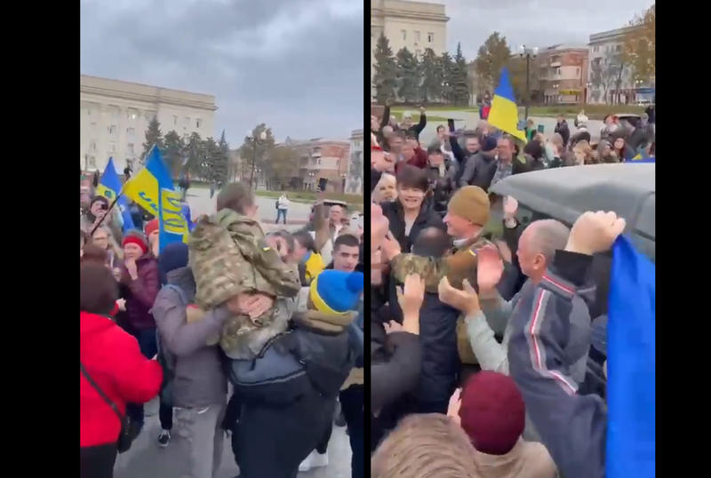Bucurie fără margini: Armata ucraineană a intrat în orașul Herson, după mai bine de jumătate de an de ocupație VIDEO