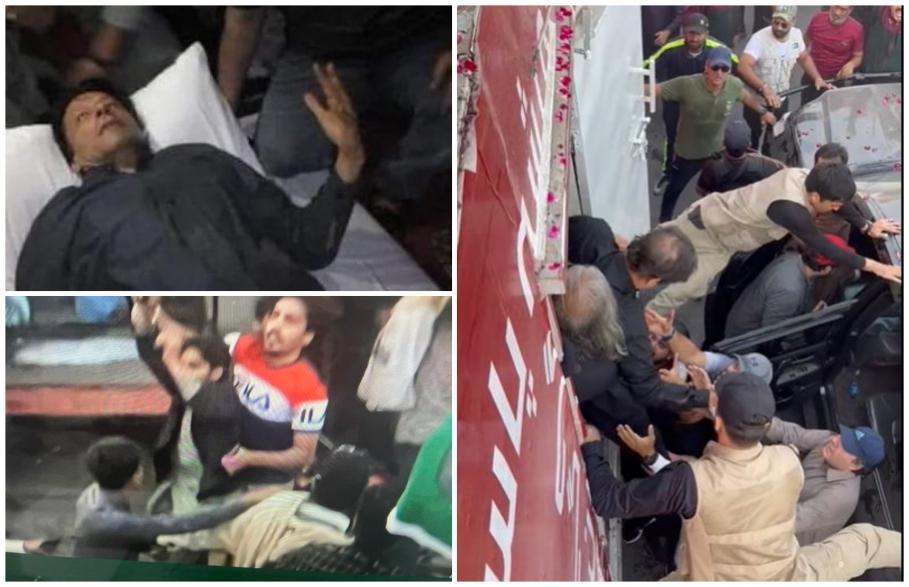 Primele imagini cu fostul premier al Pakistanului, Imran Khan, după tentativa de asasinat. „Un glonţ l-a lovit în picior”