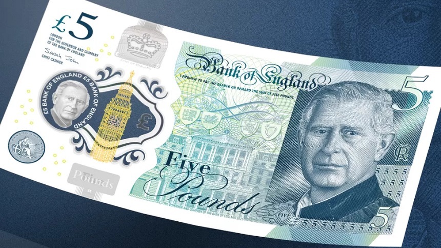 Primele bancnote cu efigia regelui Charles III, prezentate de Banca Angliei – FOTO