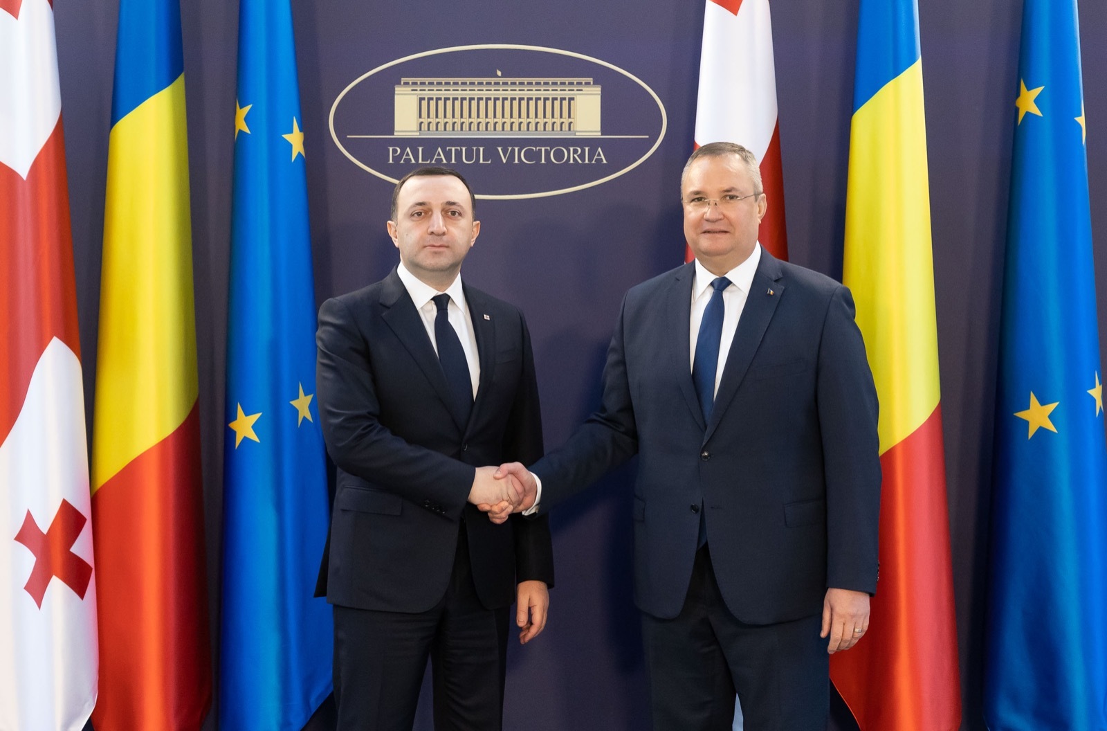 Premierul Nicoale Ciucă a avut o întrevedere cu prim-ministrul Georgiei, Irakli Garibashvili/ Ciucă a subliniat necesitatea dezvoltării coridoarelor de transport şi energetice între Caucaz şi Uniunea Europeană