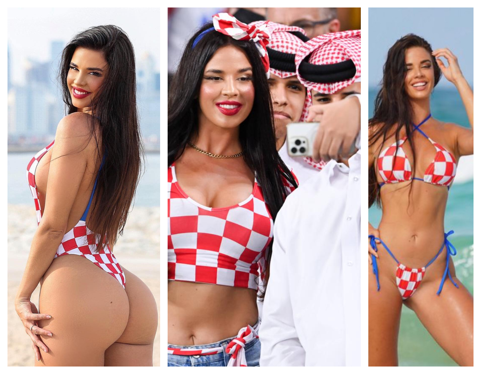 Și după eliminare, Croația continuă să facă furori la CM/FOTO! Steagul țării sexoasei Ivana Knoll este în continuare cel mai pozat de la Cupa Mondială