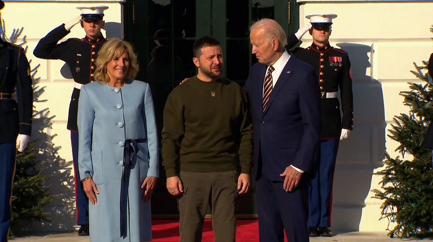 Volodimir Zelenski, într-o vizită istorică la Washington. Liderul ucrainean, primit la Casă Albă de Joe Biden 