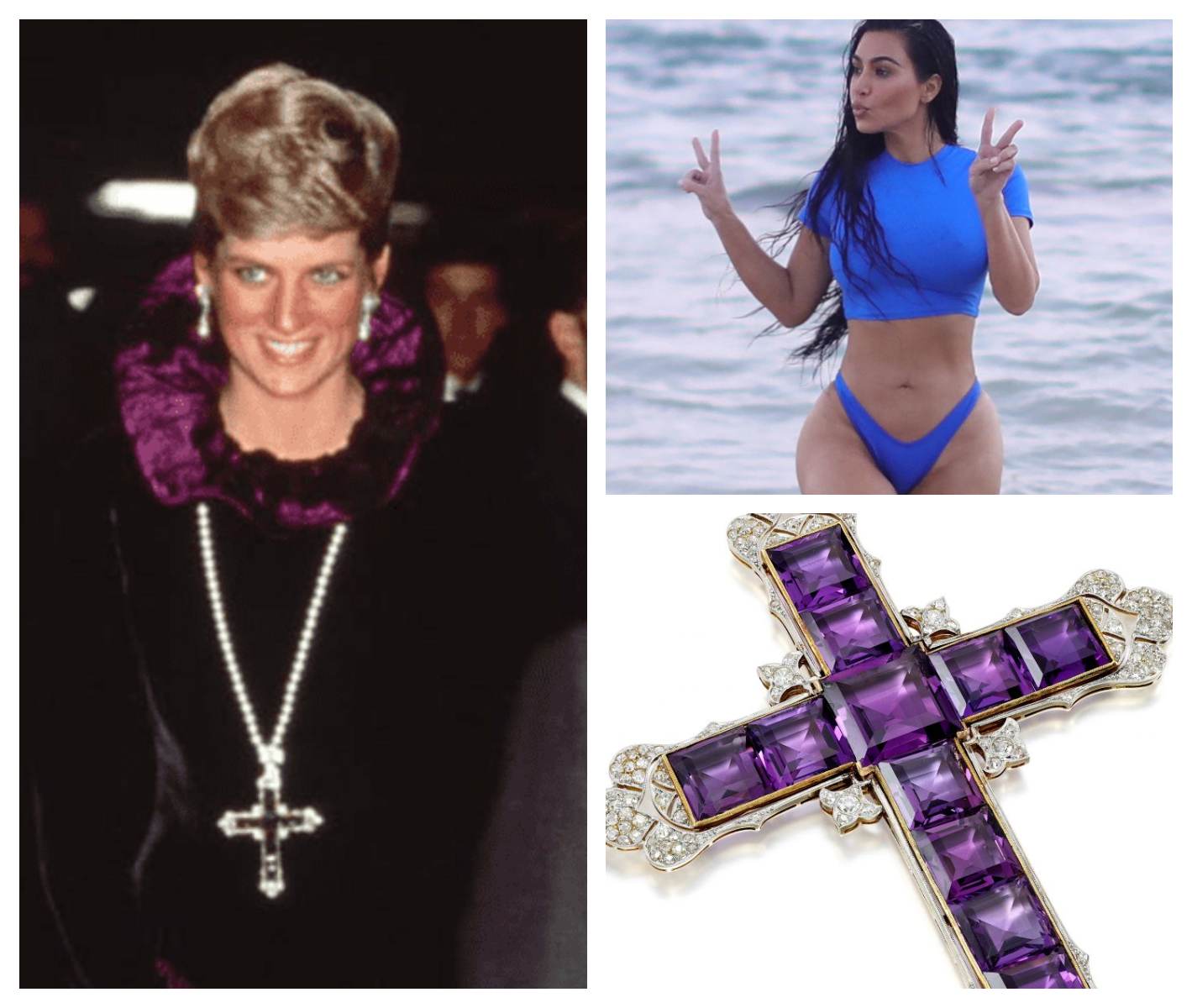 Kim Kardashian a cumpărat crucifixul cu diamante purtat de Prințesa Diana. Cu ce sumă colosală a fost licitat!