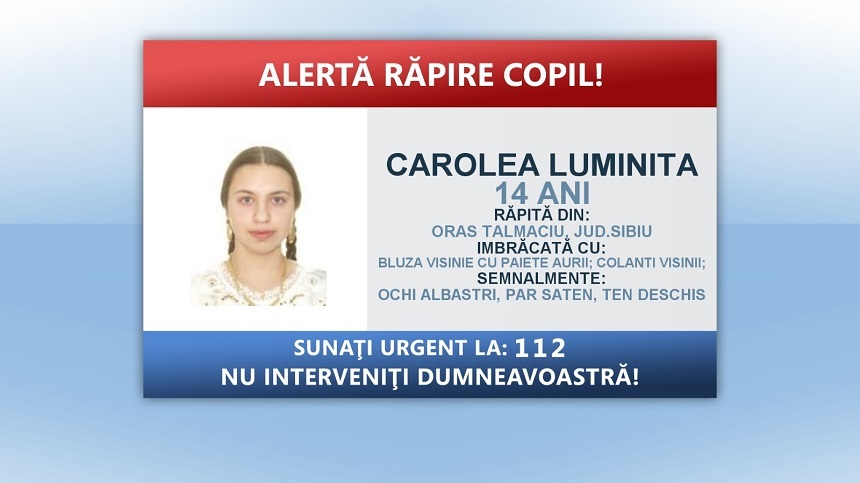 Minora din județul Sibiu a fost găsită! Răpitorii ei au fost prinși de poliție