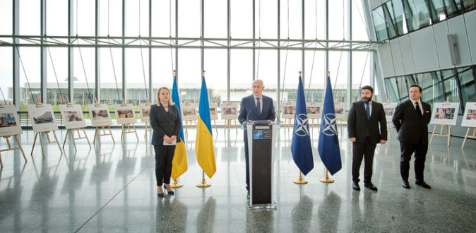 Ceremonie la sediul NATO! Geonă: Vom fi alături de Ucraina atât timp cât va fi nevoie VIDEO