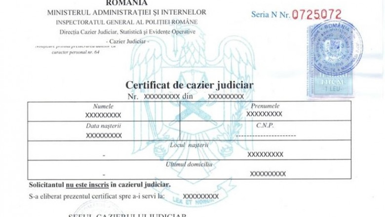 Oficial! Certificatul de cazier judiciar poate fi obţinut, de azi, online. Nu toată lumea îl poate elibera