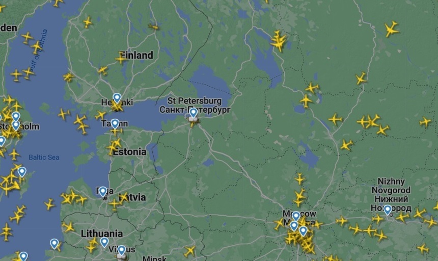 Mai multe avioane rusești, plecate de la Moscova, s-au întors din drum, din cauza unui obiect neidentificat