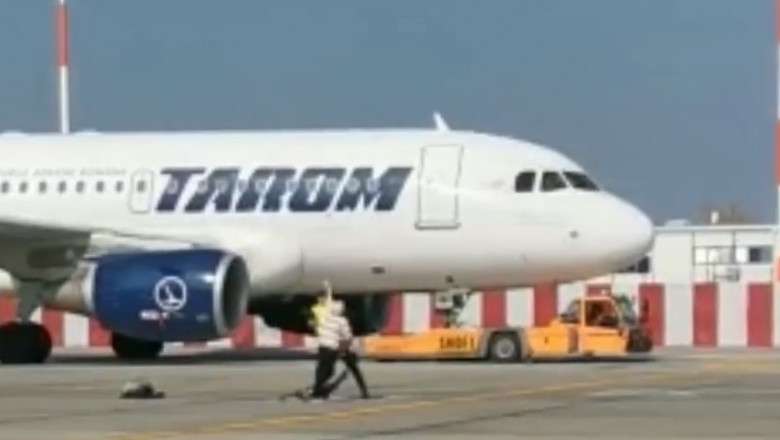 Incident la Otopeni! O femeie cu un copil mic a ajuns pe pistă în timp ce avionul se pregătea de decolare