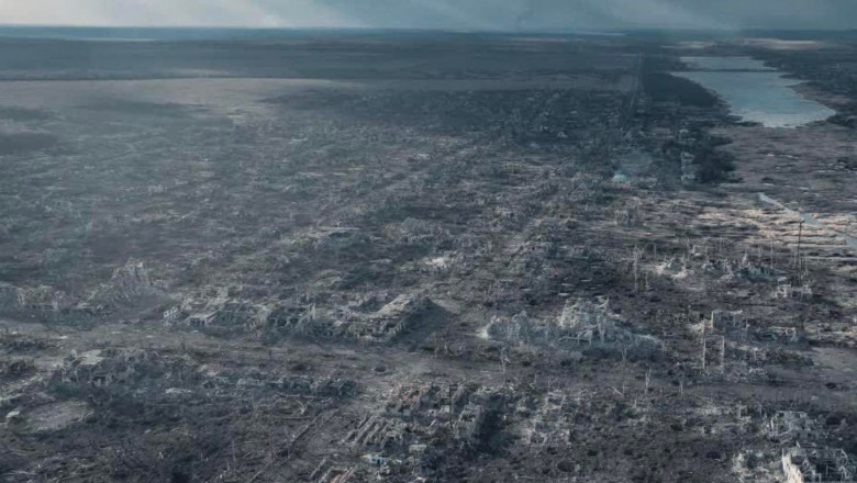 Imagini apocaliptice cu un oraș din Ucraina șters de pe fața pământului FOTO