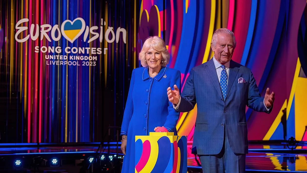 Regele Charles, în deschidere, la Eurovision/FOTO! Apariția supriză a monarhului pe scena unde va avea loc grandiosul concurs de televiziune