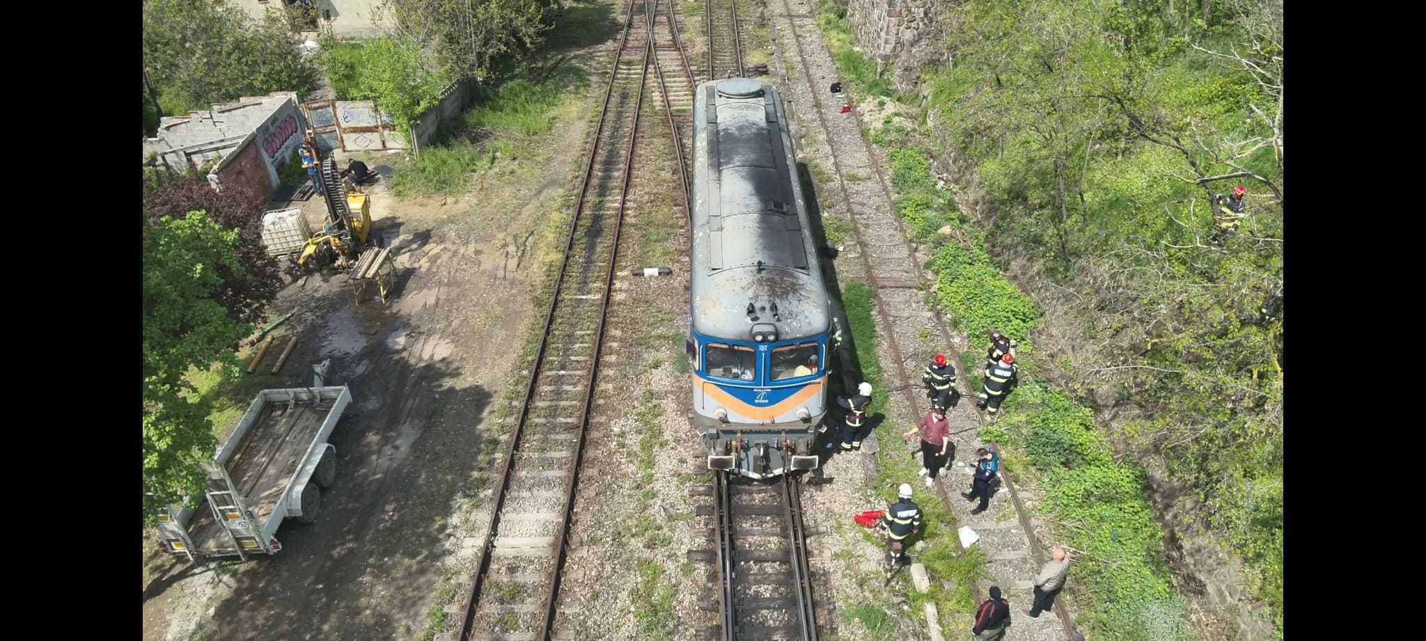 Bihor: Incendiu la locomotiva unui marfar, care tracta 22 de vagoane încărcate cu motorină