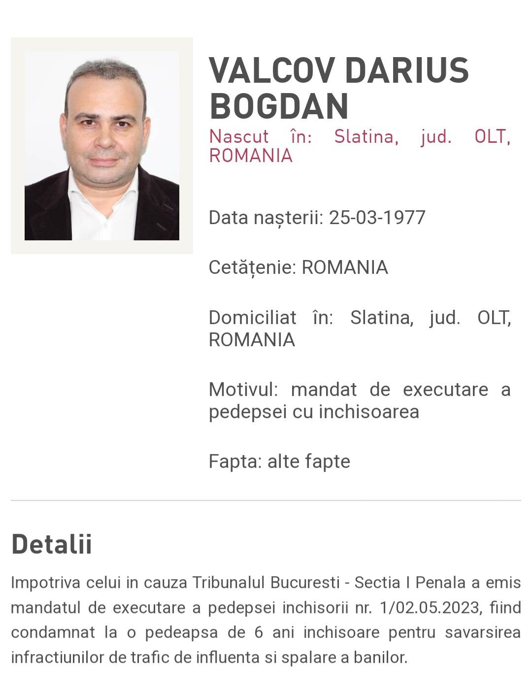 Fostul ministru al Finanțelor, Darius Vâlcov, dat în urmărire generală de Poliția Română