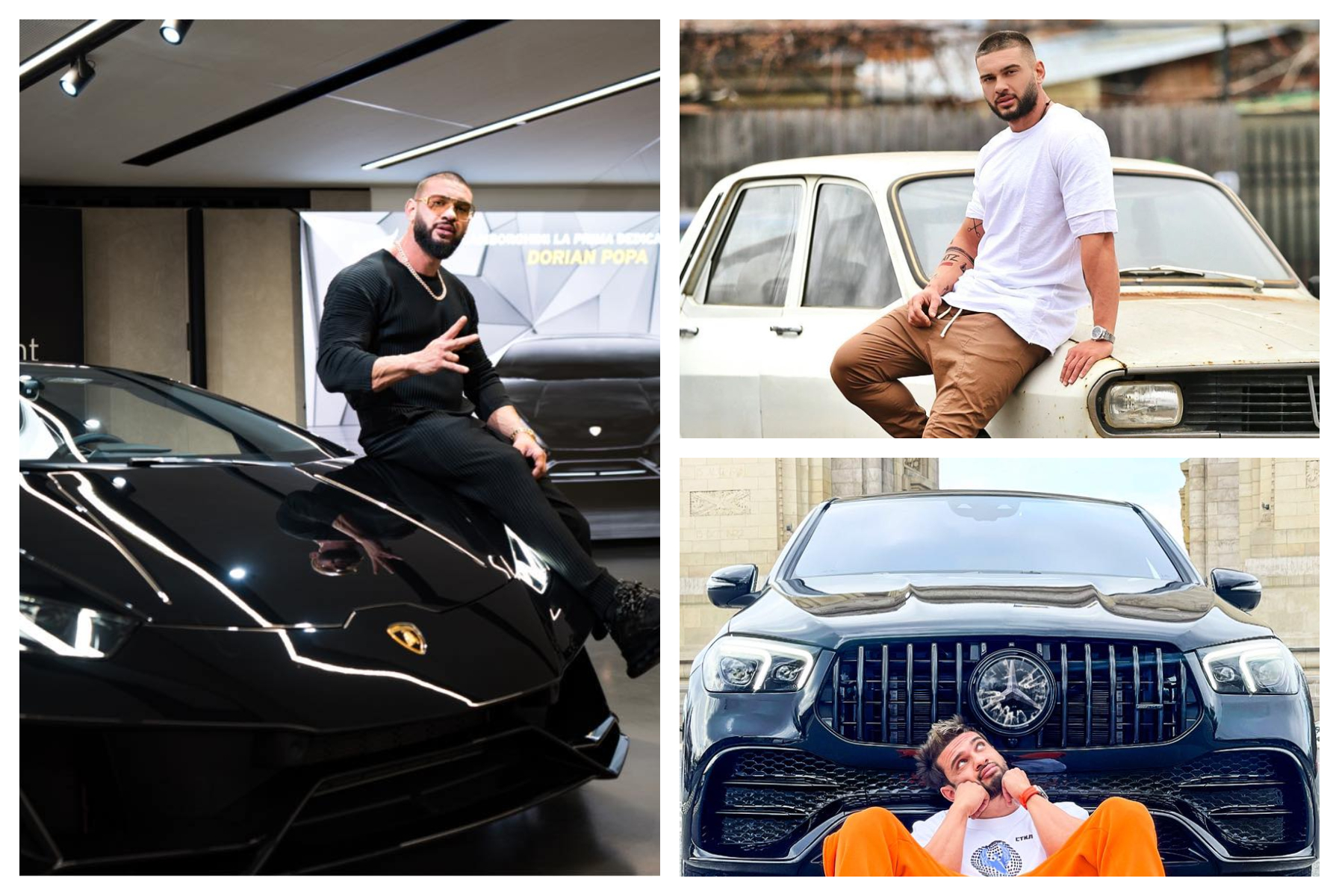 Cum arată colecția de mașini a lui Dorian Popa evaluată la 550.000 euro /VIDEO! A dat primele autografe într-un Matiz iar acum are Lamborghini!