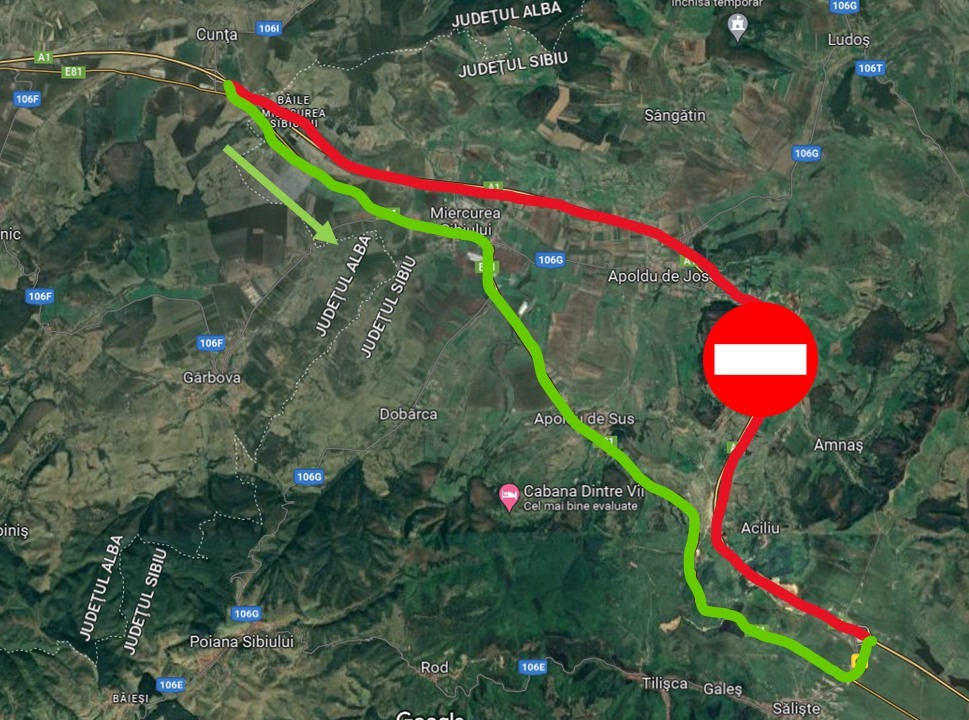 Circulaţie închisă pe A1, între Sibiu şi Cunţa